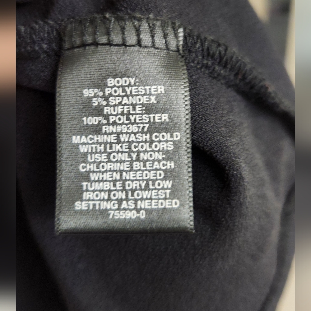 Bold Elements Elegant Black Ruffle Cold Shoulder … - image 6